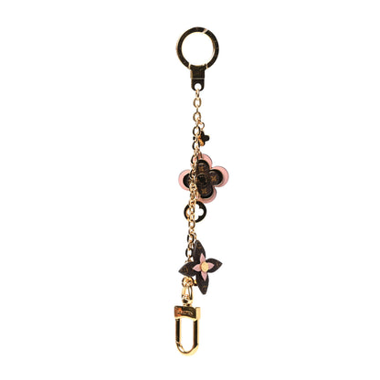 Louis Vuitton Brass Monogram Blooming Flowers Bag Charm Key Holder Rose Ballerine 1 of 4