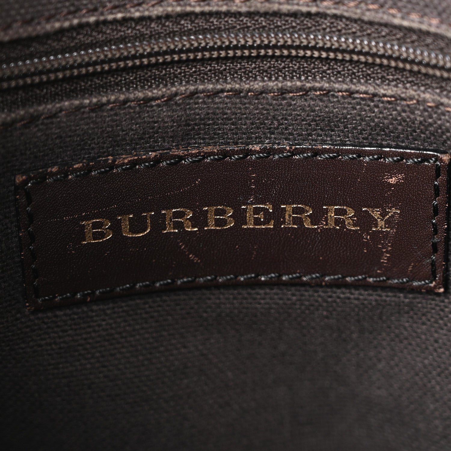 Burberry Haymarket Check Medium Minford Portrait Tote Chocolate 5 of 10