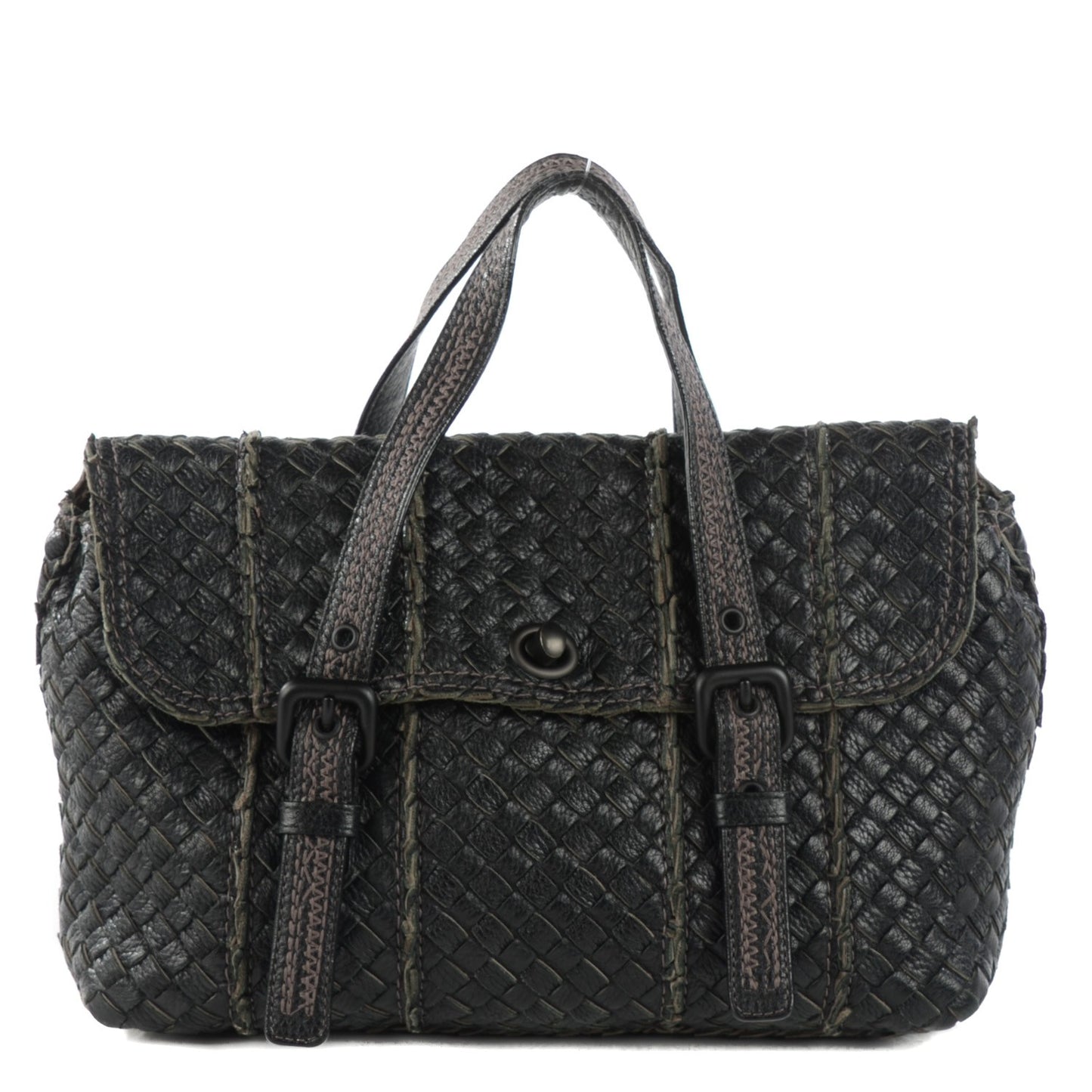 Vivo Cervo Intreccio Satchel Nero Black