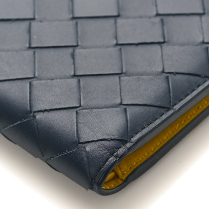 Bottega Veneta Nappa Intrecciato Bi-Fold Wallet Denim Yellow 7 of 9