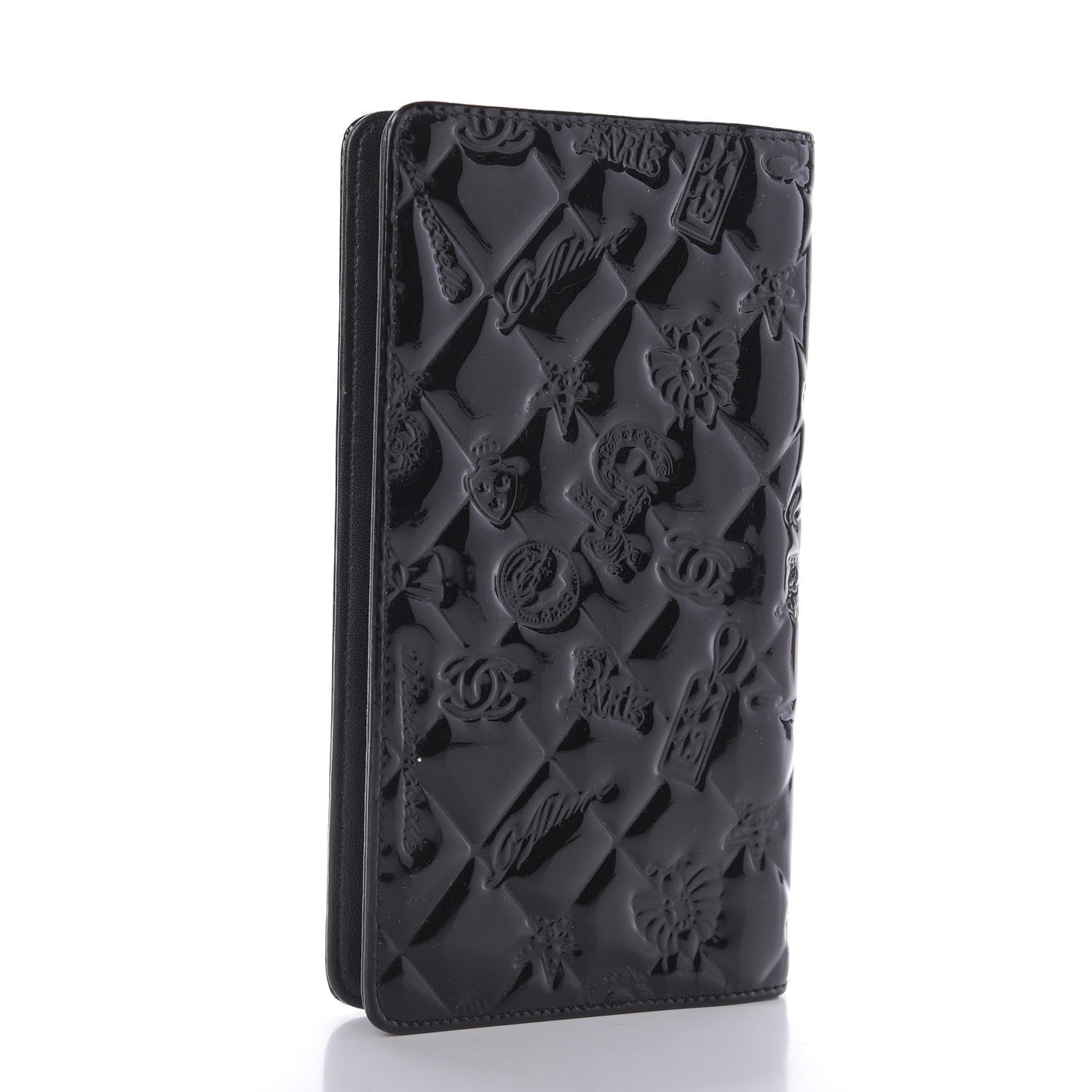 Chanel Patent Calfskin Lucky Symbols Agenda Cover Black 3 of 10
