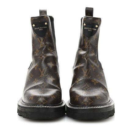 Louis Vuitton Patent Monogram LV Beaubourg Ankle Boots 40 Black 3 of 10