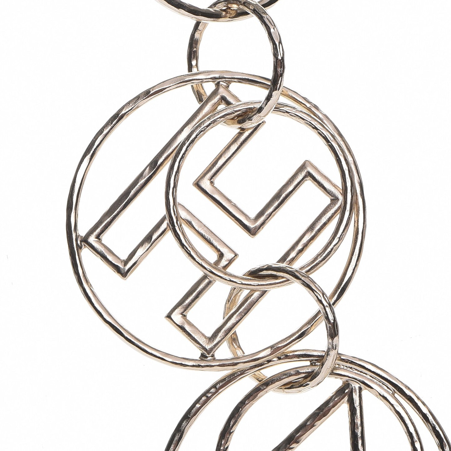 Hoop Cuba Logo Necklace Gold