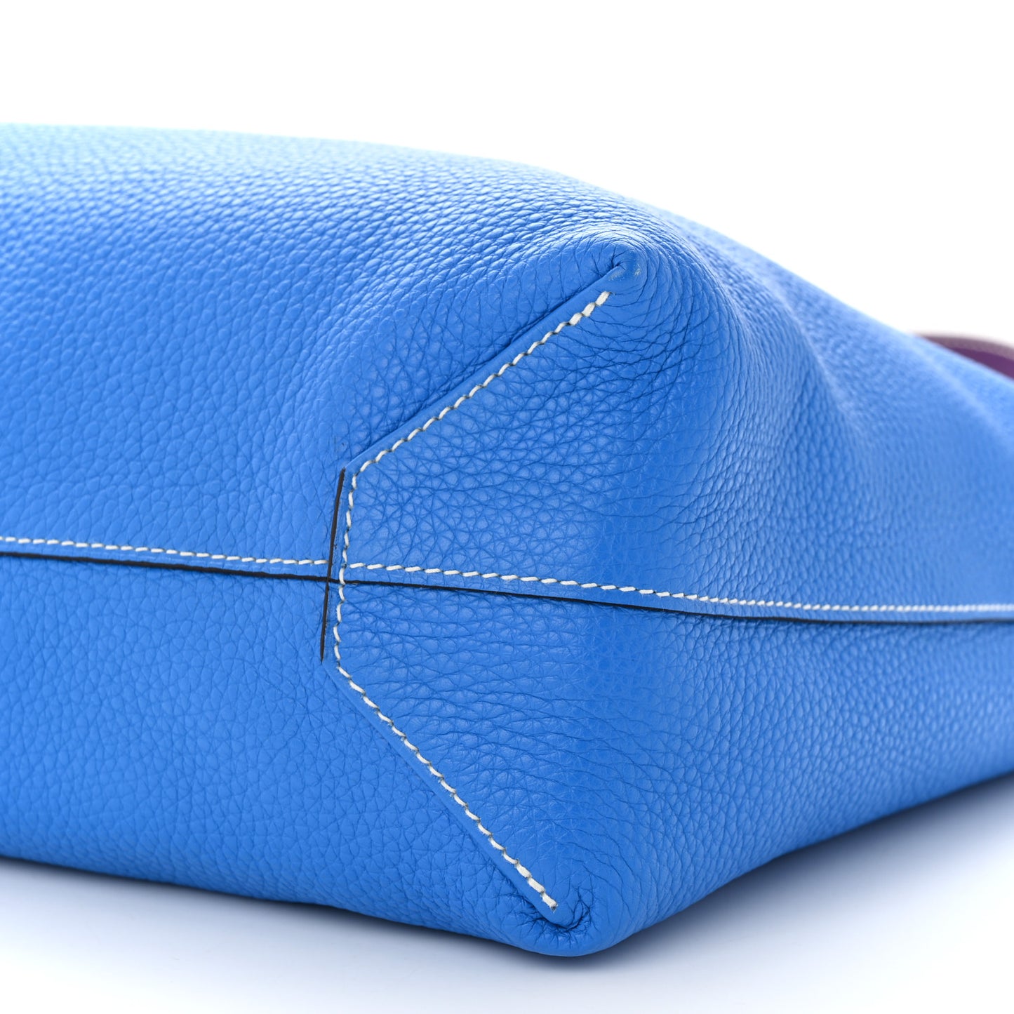 Taurillon Clemence Double Sens 45 Reversible Tote Bleu Zanzibar Ultraviolet