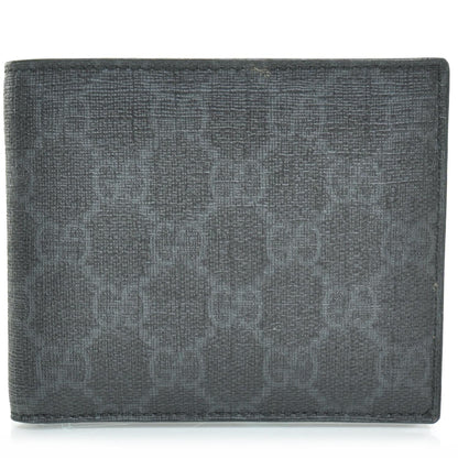 Gucci Mens GG Plus Monogram Bi-Fold Wallet Black 1 of 8