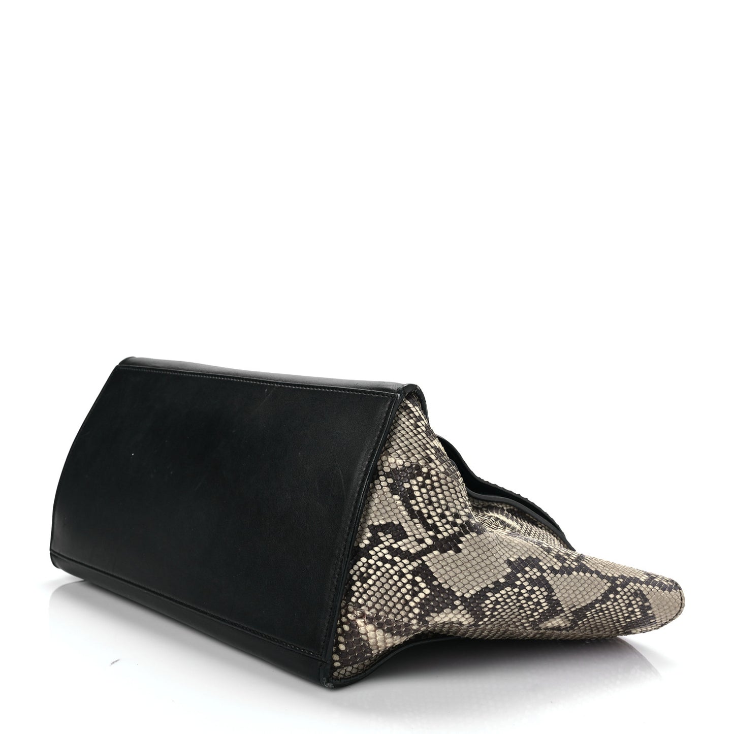 Snakeskin Medium Trapeze Black Beige