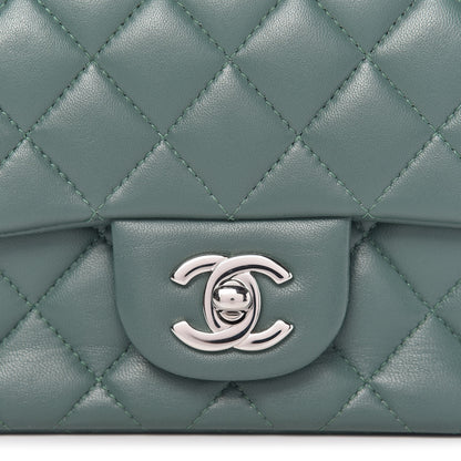 Chanel Lambskin Quilted Mini Square Flap Green 10 of 10
