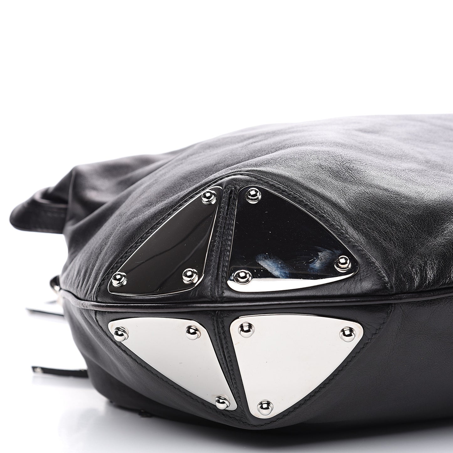 Calfskin Large Indy Top Handle Hobo Black