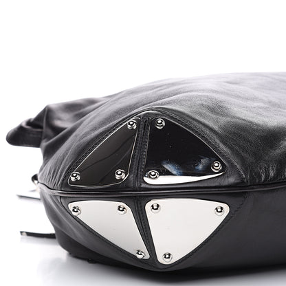 Gucci Calfskin Large Indy Top Handle Hobo Black 8 of 9