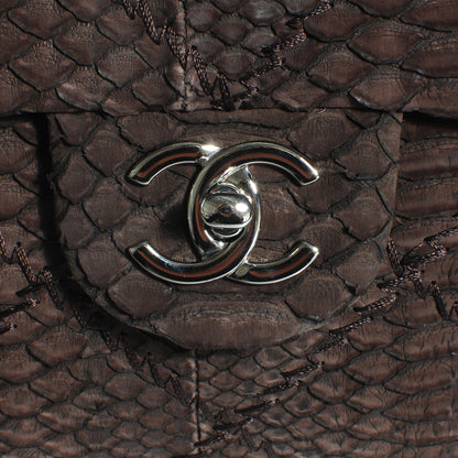 Chanel Python Ultimate Stitch Flap Marron Fonce 5 of 10