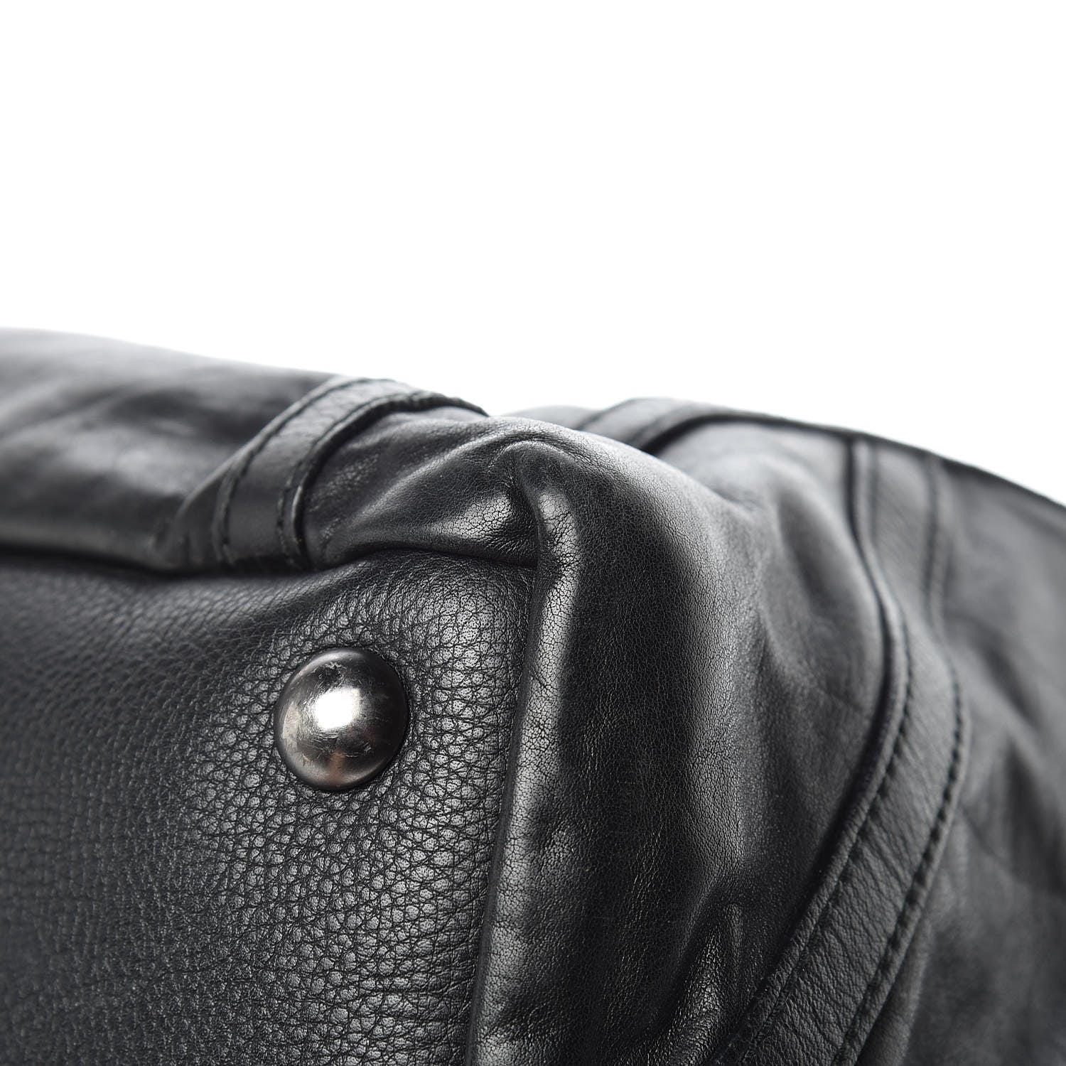 Saint Laurent Calfskin Sac Hamptons Weekender Bag Black 9 of 24