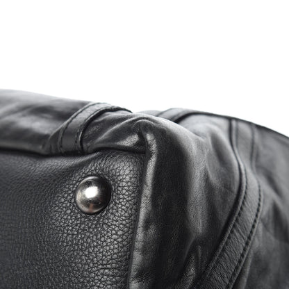 Saint Laurent Calfskin Sac Hamptons Weekender Bag Black 9 of 24