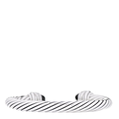 David Yurman Sterling Silver Diamond Black Onyx 7mm Cable Classics Crossover Bracelet 2 of 4