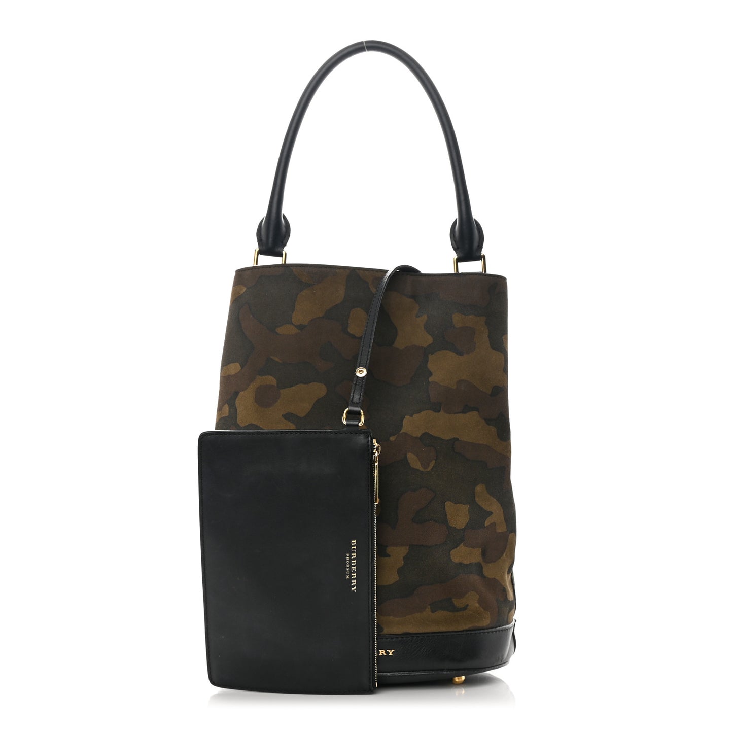 Calfskin Suede Camouflage Hobo Bag Multicolor