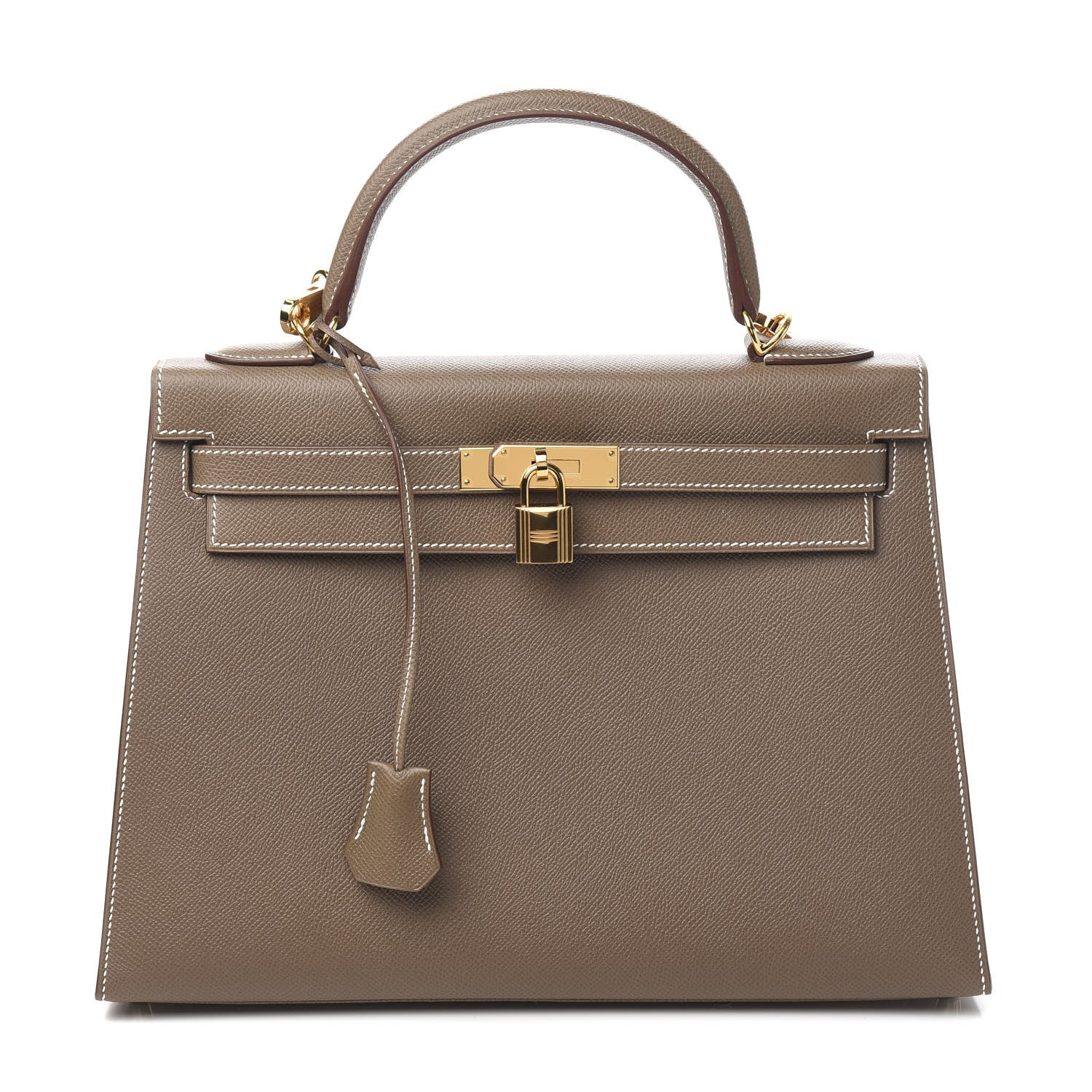 Hermes Epsom Kelly Sellier 32 Etoupe 1 of 34