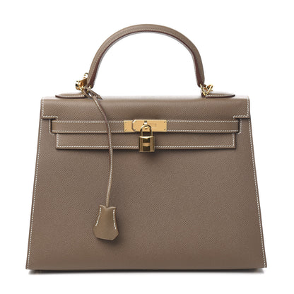 Hermes Epsom Kelly Sellier 32 Etoupe 1 of 34