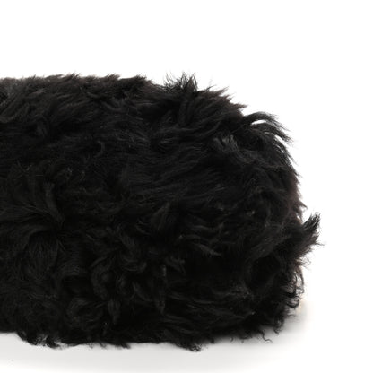 Bottega Veneta Shearling Lambskin The Pouch Chain Black 10 of 10