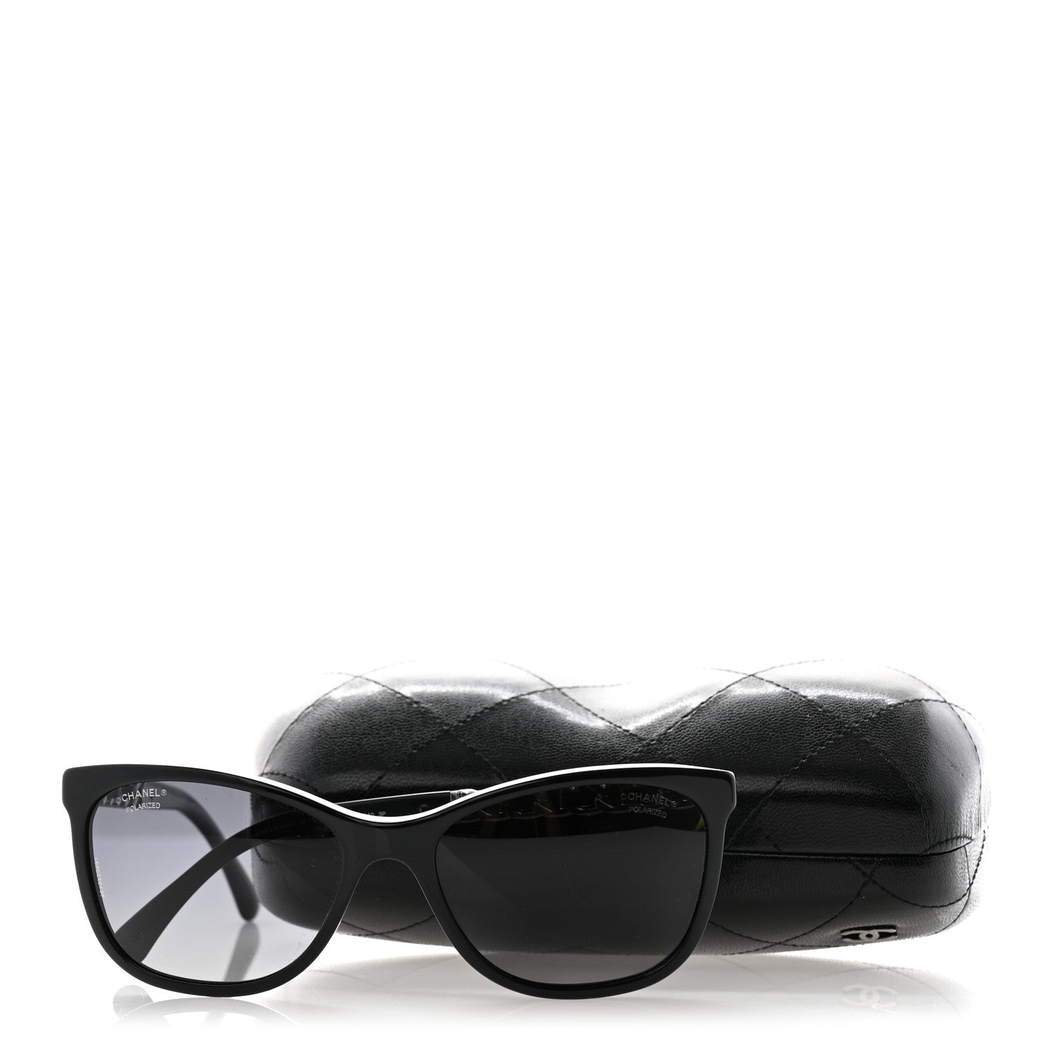 Chanel Cat Eye Chain Polarized Sunglasses 5260-Q Black 9 of 9