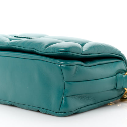 Miu Miu Nappa Quilted Shoulder Bag Laguna 12 of 12