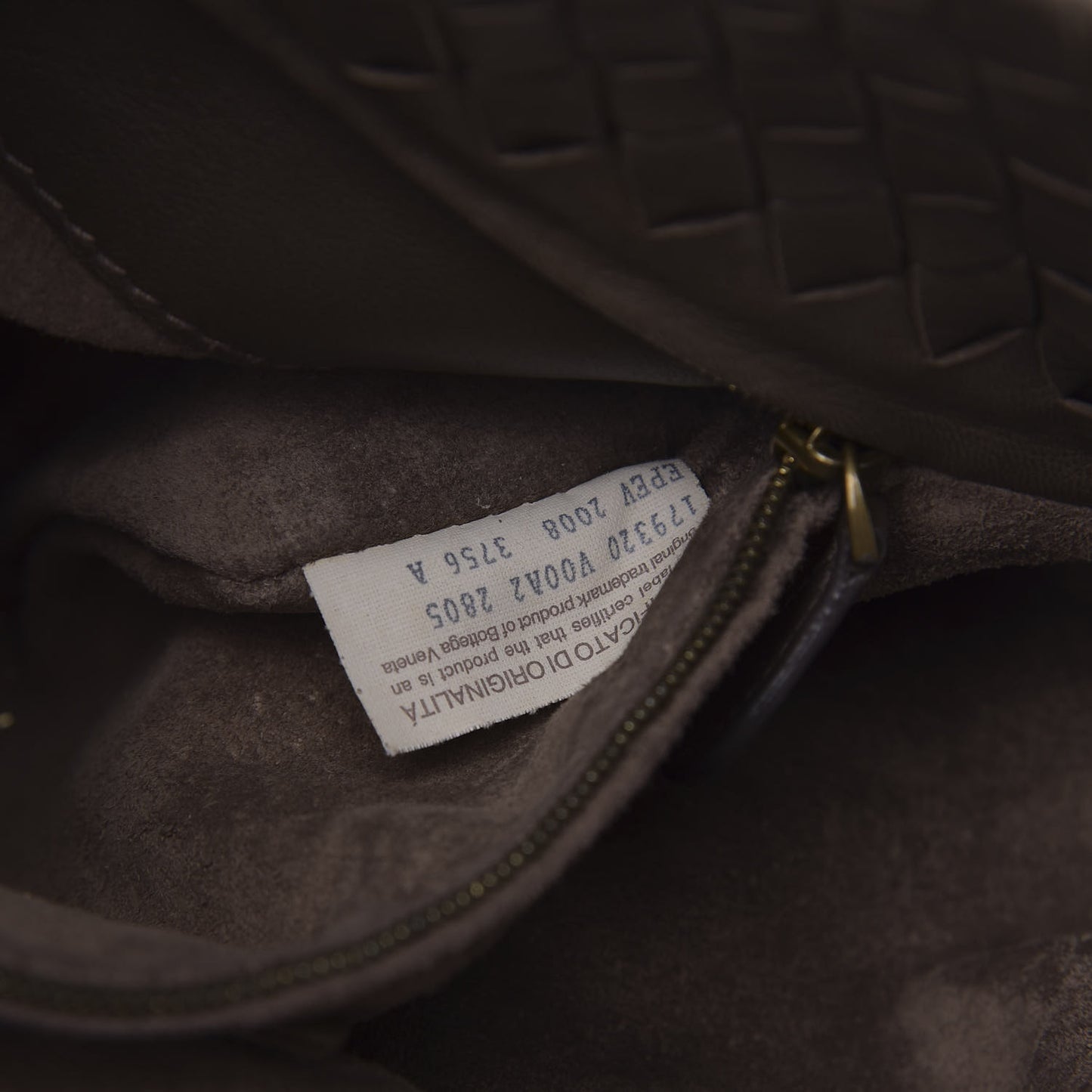 Nappa Intrecciato Medium Garda Bag Ebano