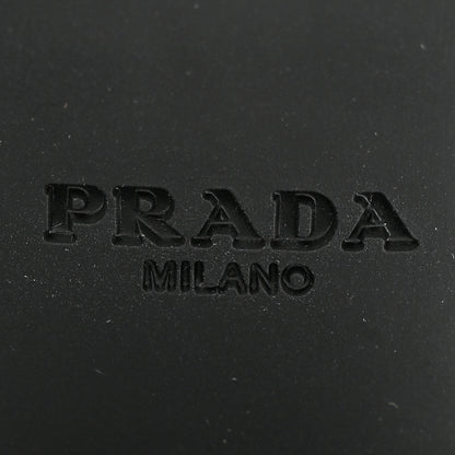 Prada Spazzolato Re-Nylon Metal Triangle Logo Lace Up 55mm Ankle Boots 36.5 Black 7 of 13