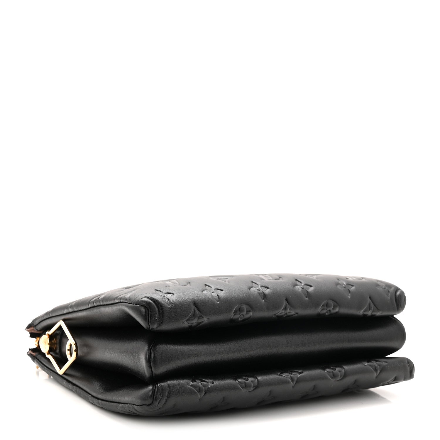 Louis Vuitton Lambskin Embossed Monogram Coussin PM Black 4 of 9