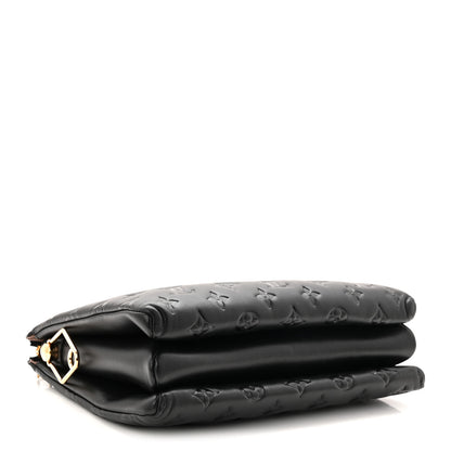 Louis Vuitton Lambskin Embossed Monogram Coussin PM Black 4 of 9