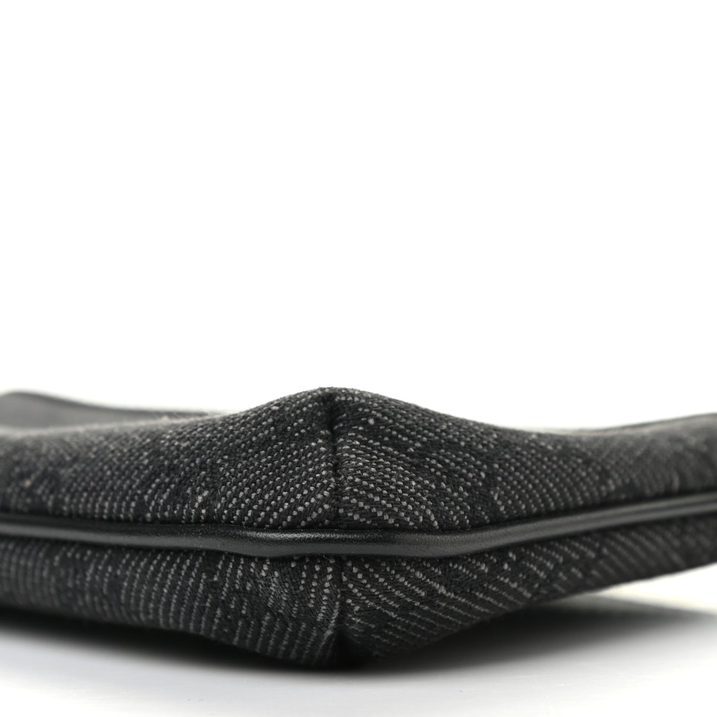 Denim Monogram Pouch Black