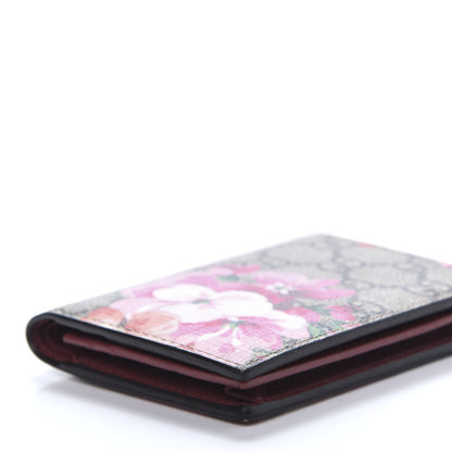 Gucci GG Supreme Monogram Blooms Card Case Beige Multicolor Dry Rose 6 of 9