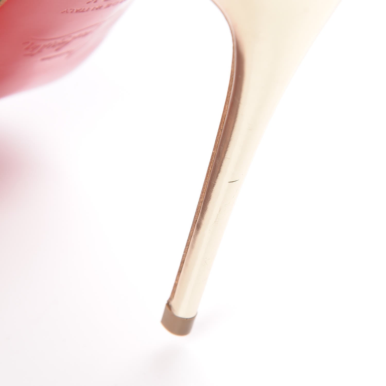 Christian Louboutin Metallic Calfskin Glitter Tonic PVC Fossiliza 100 Sandals 39.5 Version Light Gold 9 of 11
