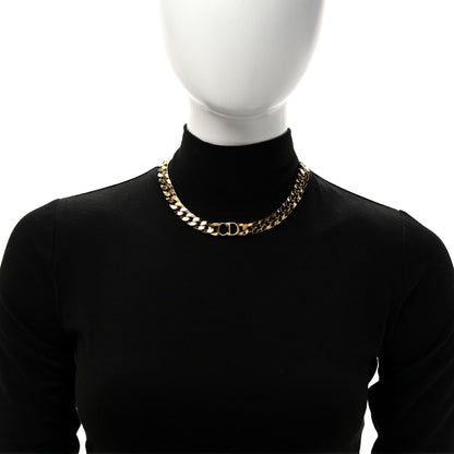Christian Dior Metal Danseuse Etoile Chain Choker Necklace Gold 2 of 5