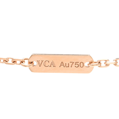 Van Cleef & Arpels 18K Rose Gold Gray Mother of Pearl Vintage Alhambra Pendant Necklace 5 of 5