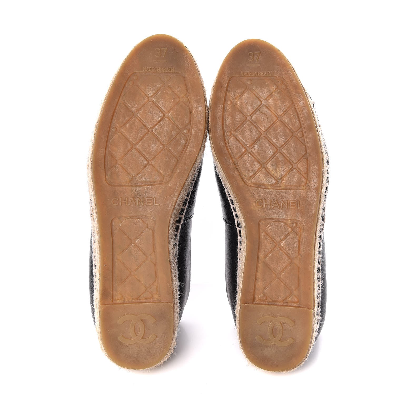 Chanel Lambskin CC Espadrilles 37 Black 7 of 13