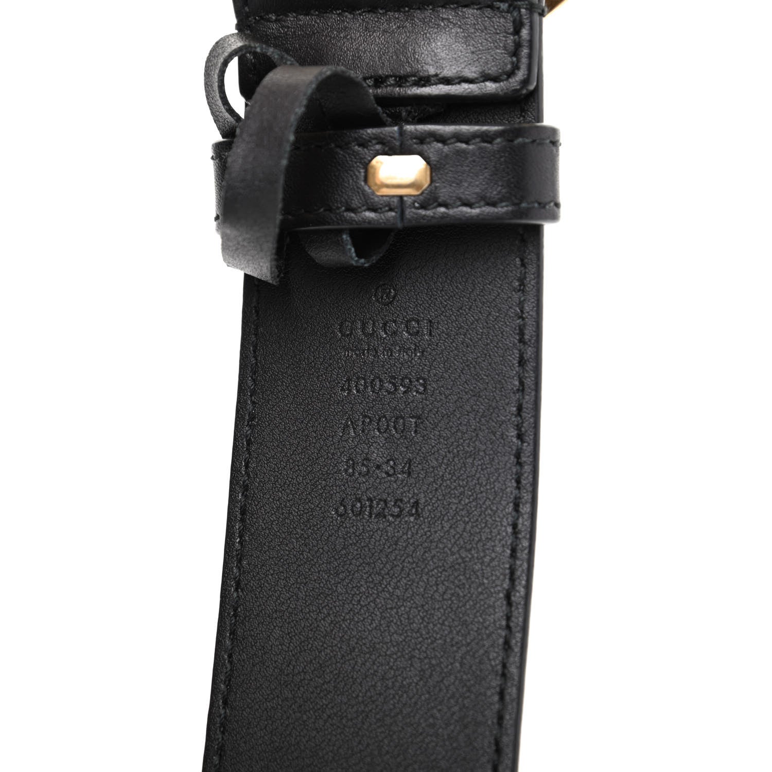 Gucci Calfskin Double G 40mm Belt 85 34 Black 3 of 4