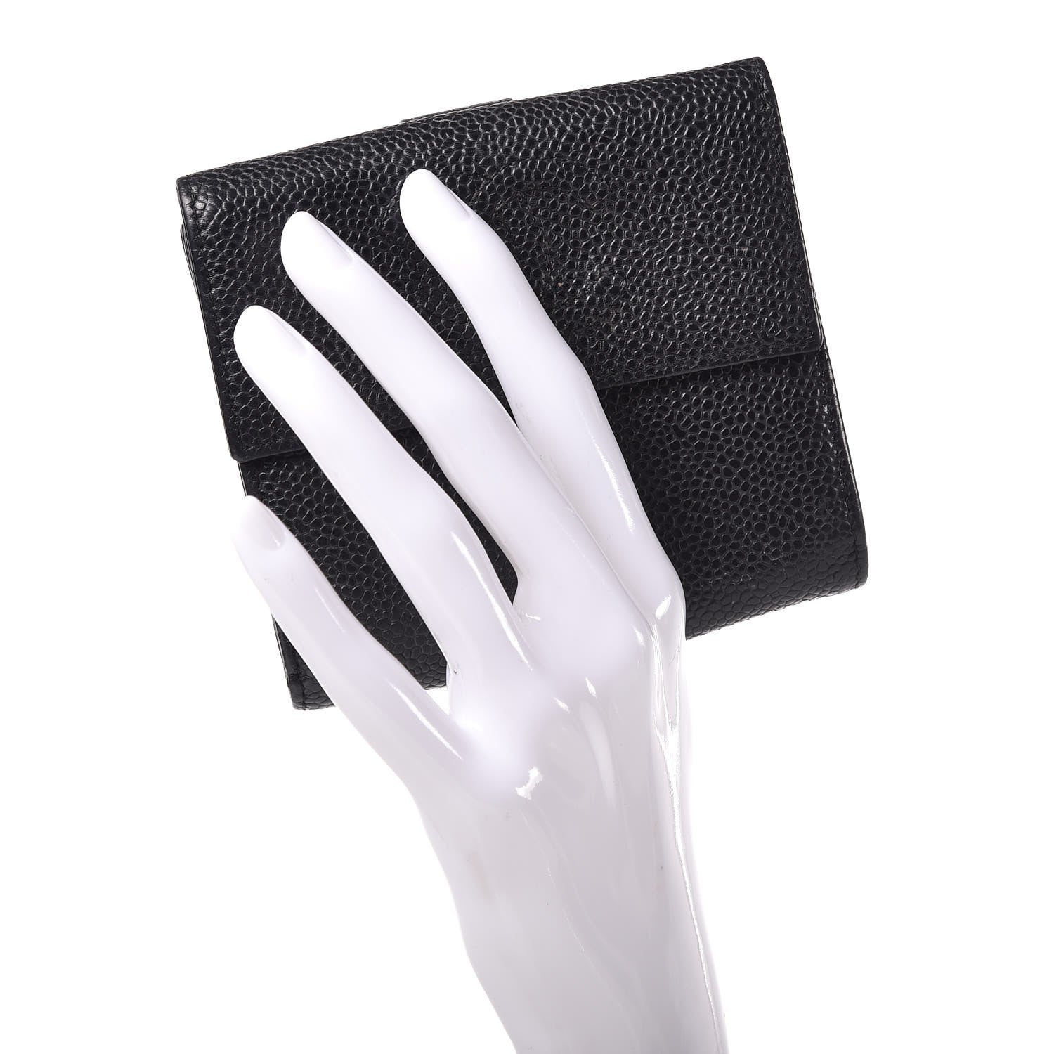 Chanel Caviar Timeless CC Compact Flap Wallet Black 2 of 9