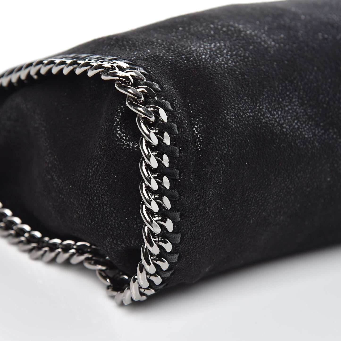 Shaggy Deer Mini Falabella Fold Over Tote Black