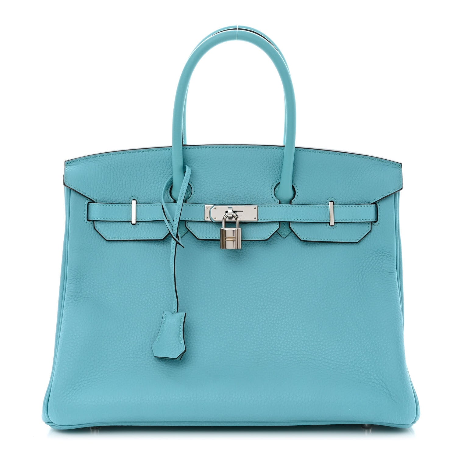 Hermes Taurillon Clemence BIRKIN 35 Bleu Atoll 1 of 10