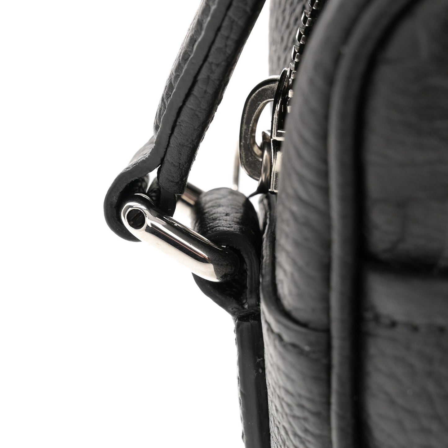 Piuma Calfskin Jumbo GG Embossed Messenger Bag Black