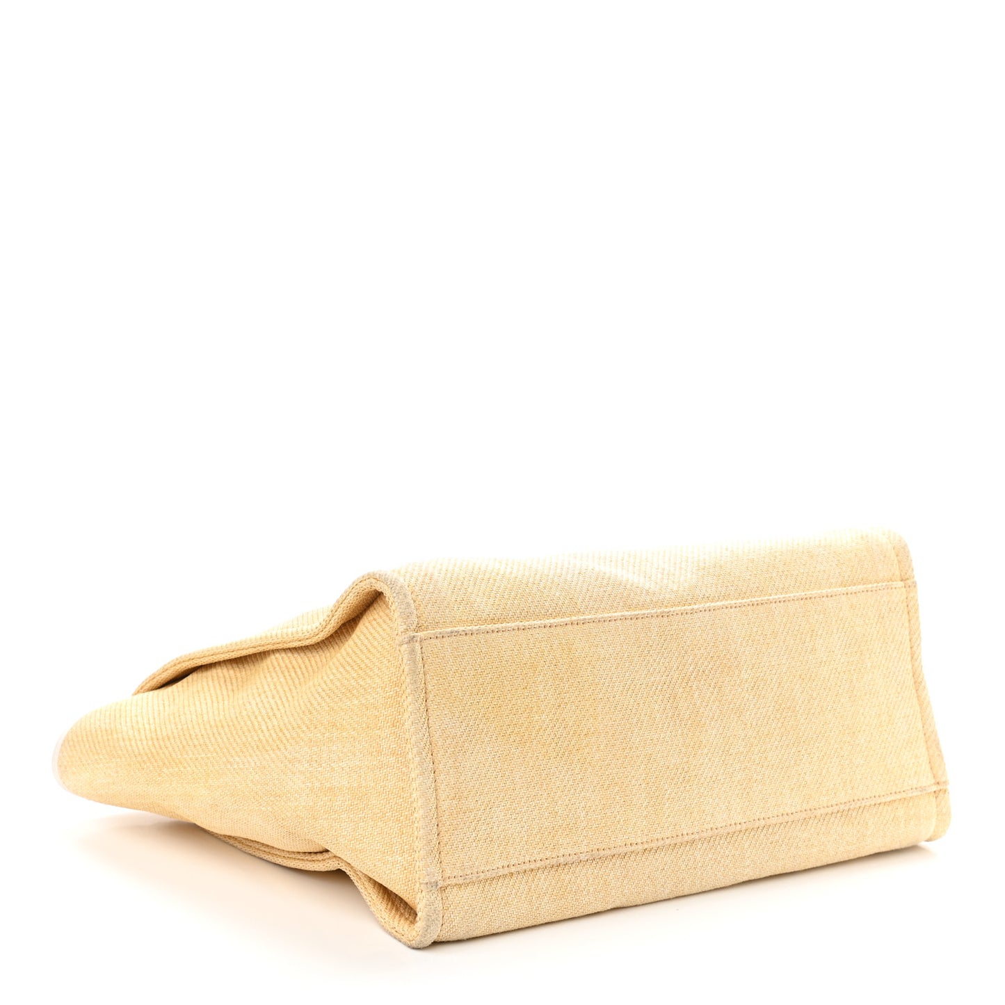 Woven Straw Raffia Medium Deauville Tote Beige