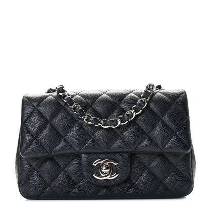 Chanel Caviar Quilted Mini Rectangular Flap Navy 1 of 8
