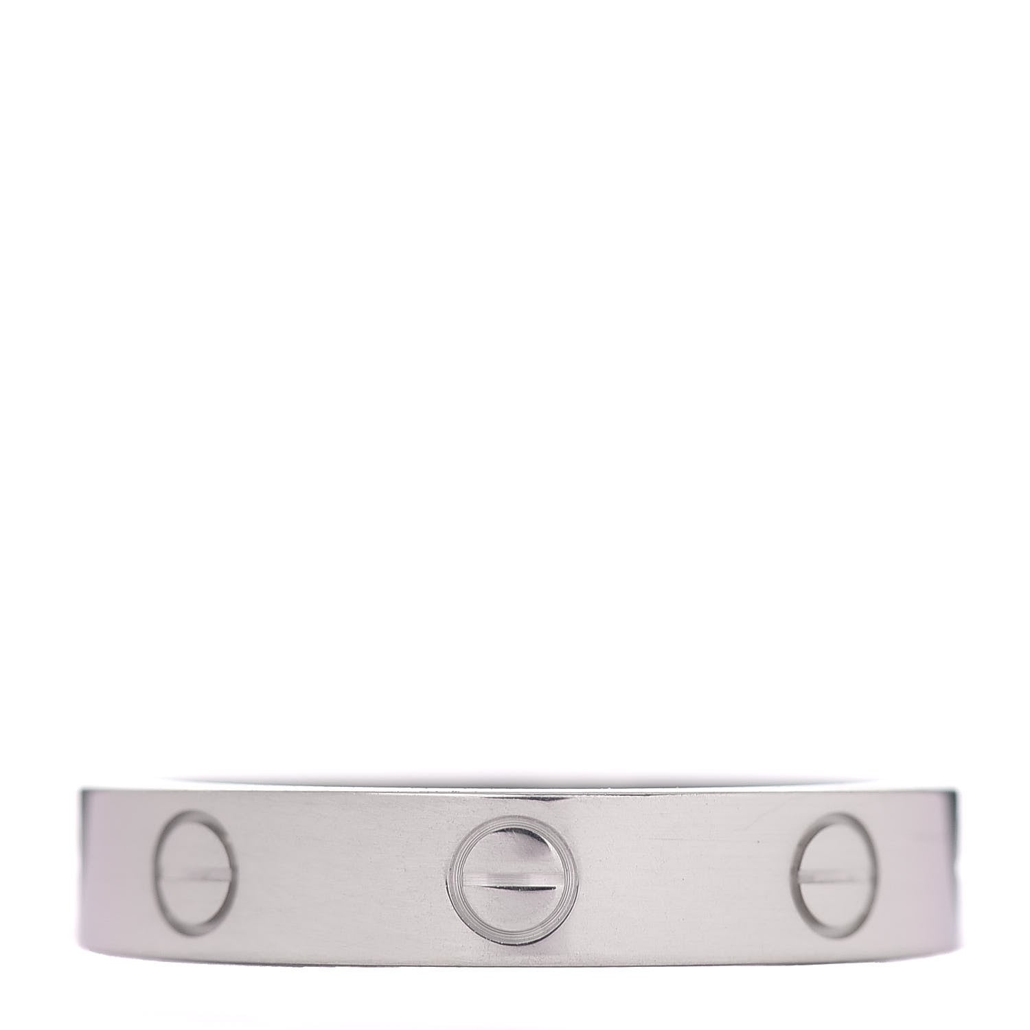 Cartier 18K White Gold 3.5mm LOVE Wedding Band Ring 57 8 3 of 4
