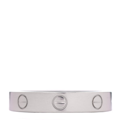 Cartier 18K White Gold 3.5mm LOVE Wedding Band Ring 57 8 3 of 4