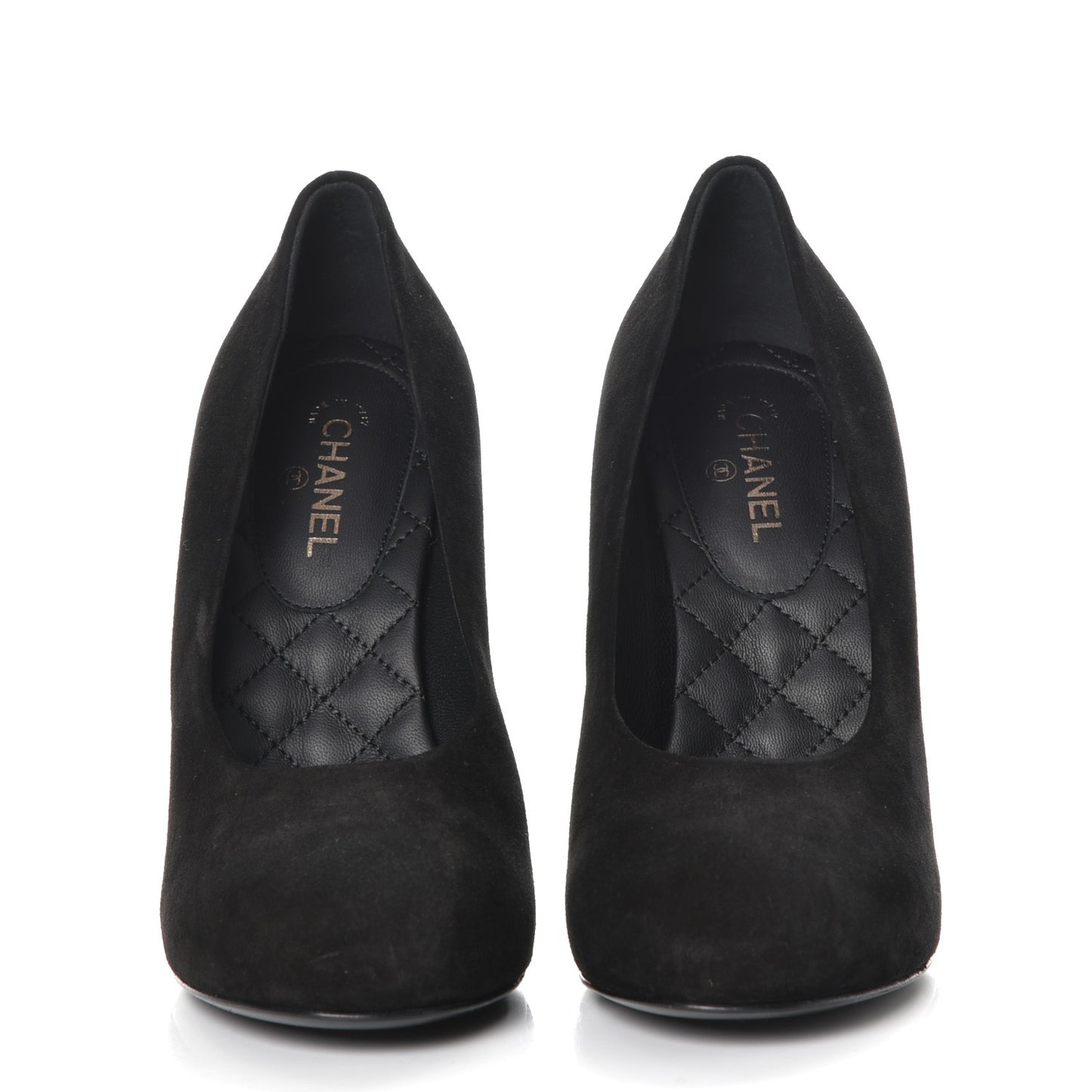 Suede Calfskin CC Pumps 36 Black