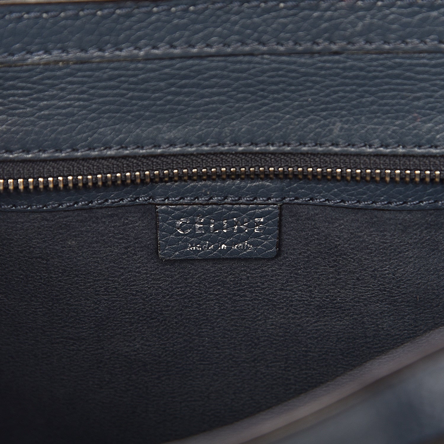 Celine Drummed Calfskin Nano Luggage Orage 6 of 13