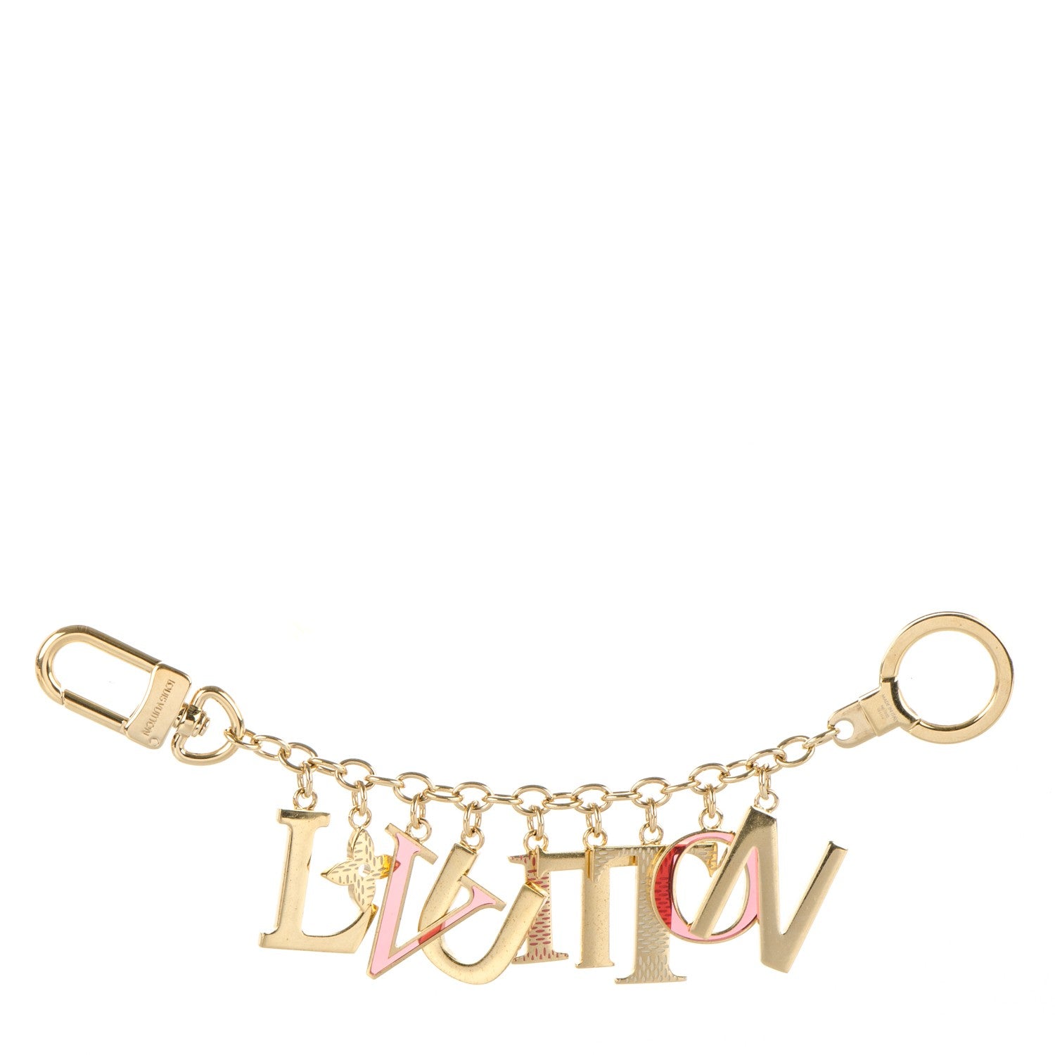 Louis Vuitton LV Tag Bag Charm Gold 1 of 4