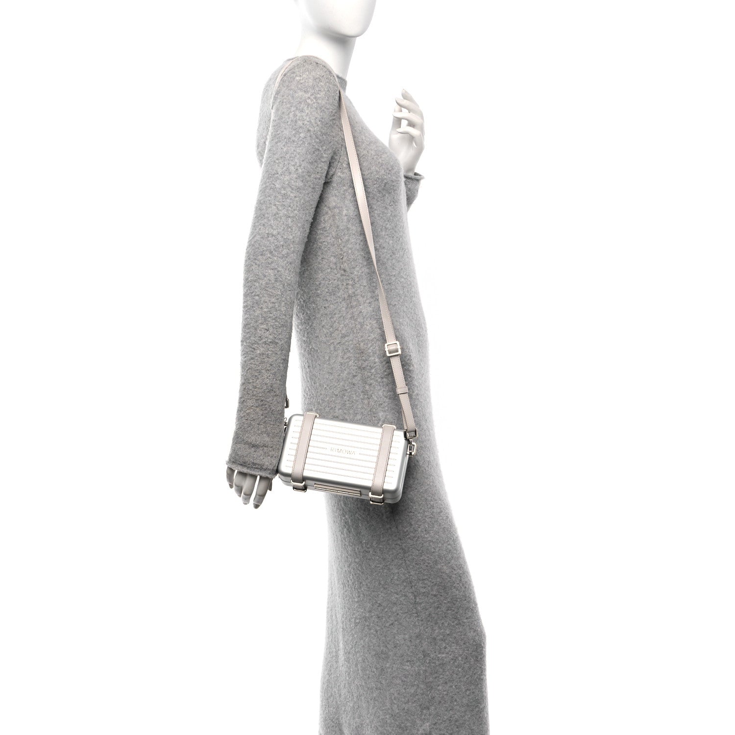 Christian Dior X RIMOWA Aluminum Personal Clutch On Strap Silver 2 of 10