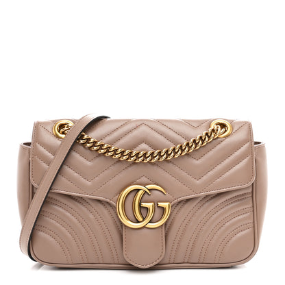 Gucci Calfskin Matelasse Small GG Marmont Shoulder Bag Porcelain Rose 1 of 10