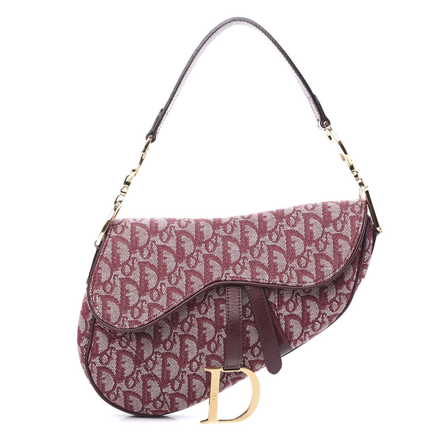 Monogram Saddle Bag Burgundy