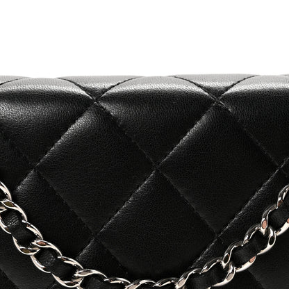 Chanel Lambskin Quilted Wallet On Chain WOC Black 9 of 11