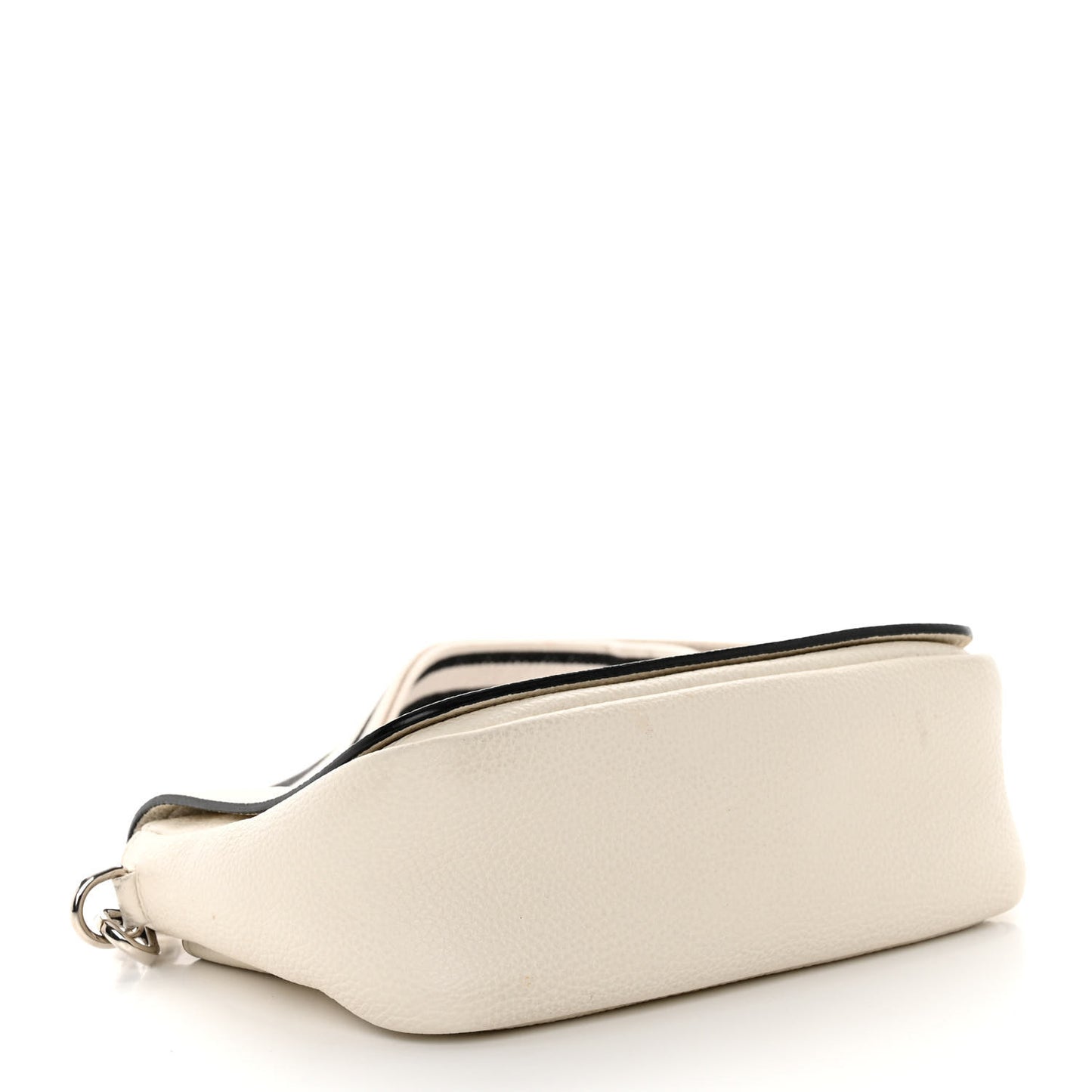Vitello Daino Soft Flap Crossbody White